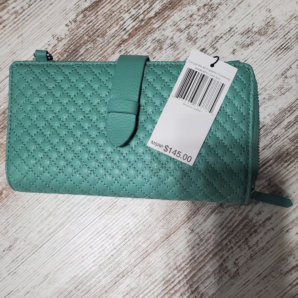 Carryall Deluxe All Together Crossbody, Dark Aloe